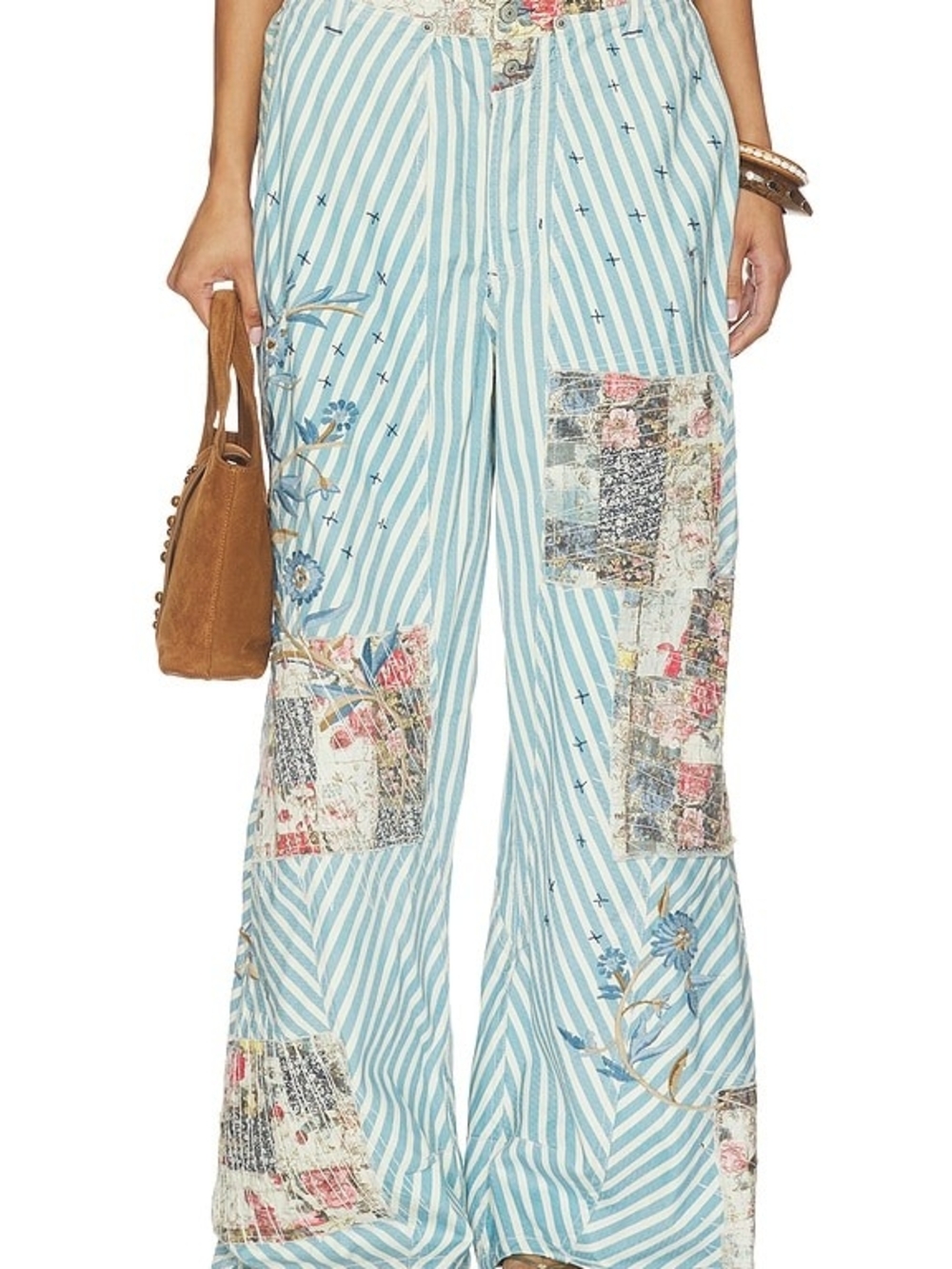 Free People Runyon Patch Jeans Sizes 6 & 8 Available - Picture 2 of 8